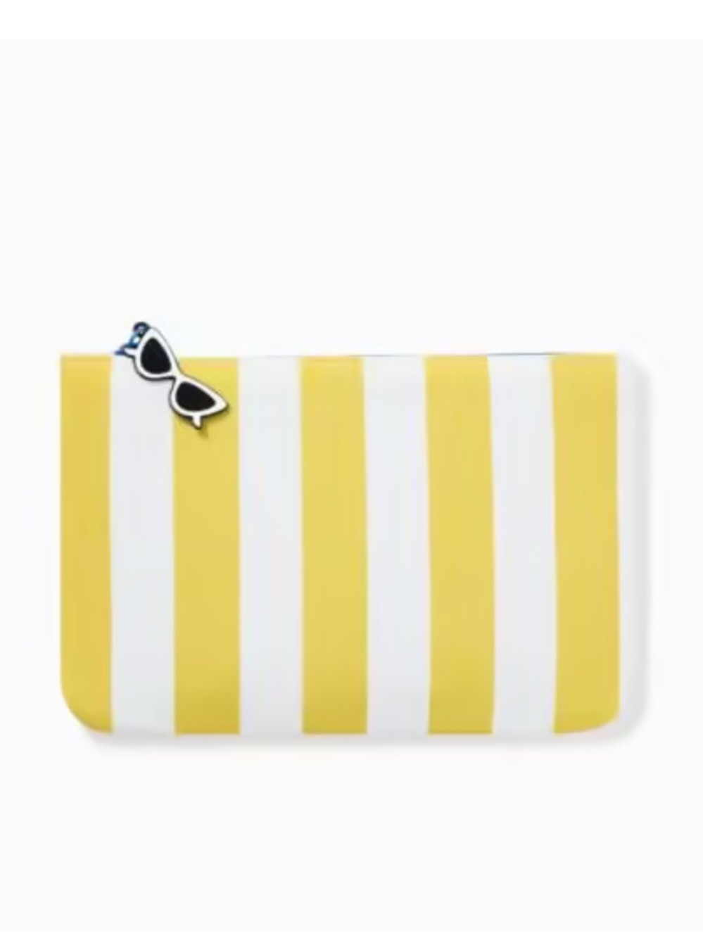 NEW Ipsy Yellow Striped Cabana Makeup Bag